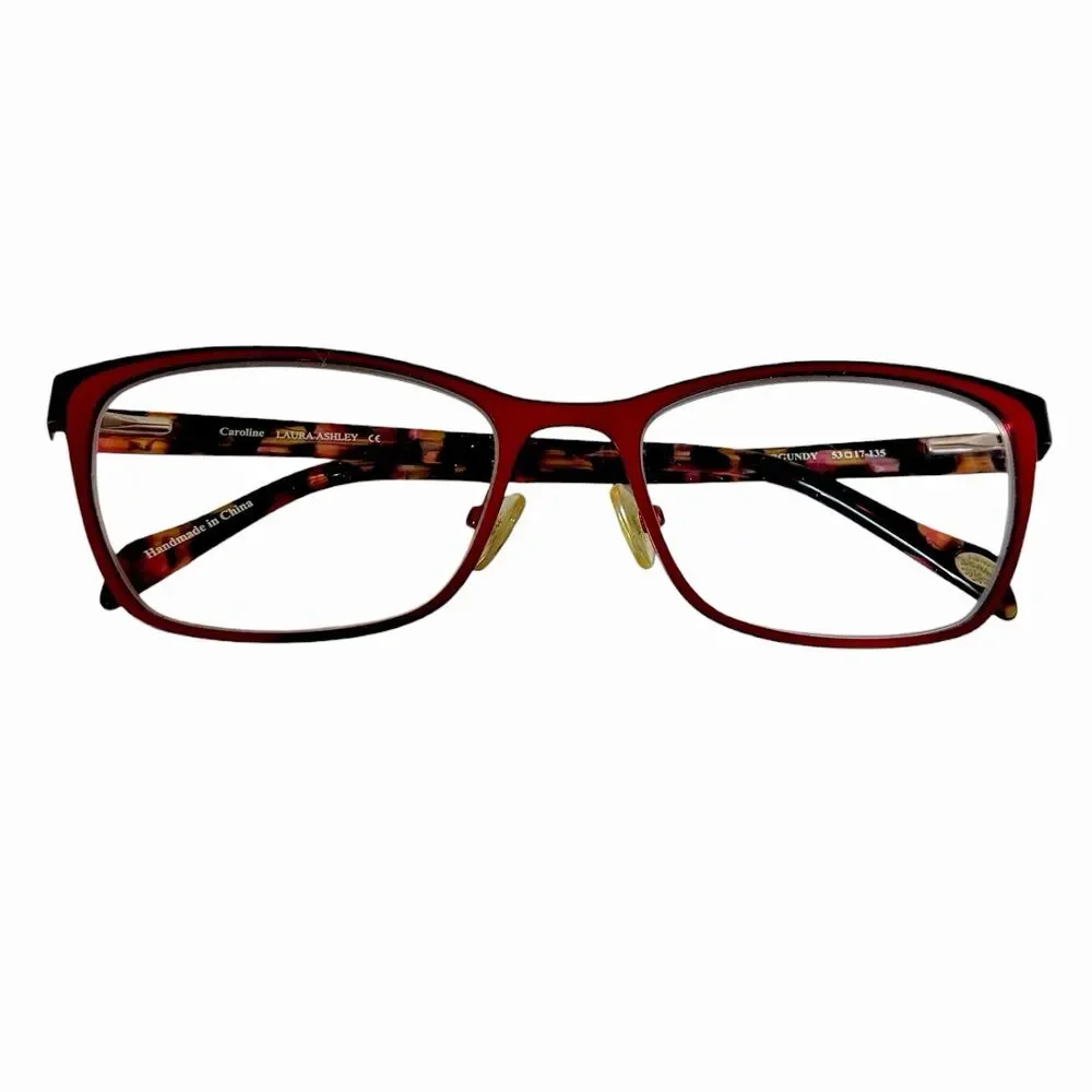 MSRP $202 Laura Ashley Caroline Dark Burgundy Eyeglasses Frames 53-17-135mm
